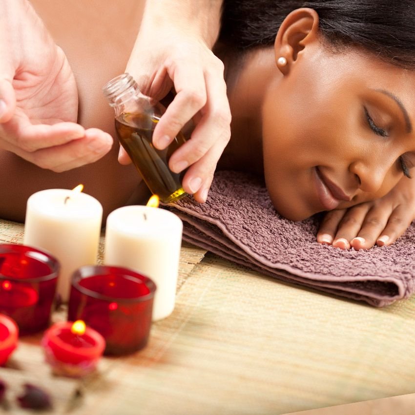 Aromatherapy massage with aromatic oils at a spa in Hadapsar, pune